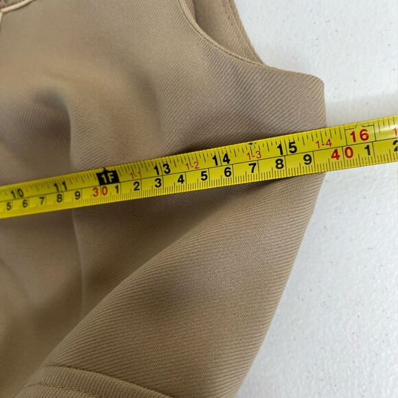 Vintage 70s Jerell of Texas Tan Sleeveless Jumpsuit Jacket Floral Braid Women 5 - Picture 16 of 16